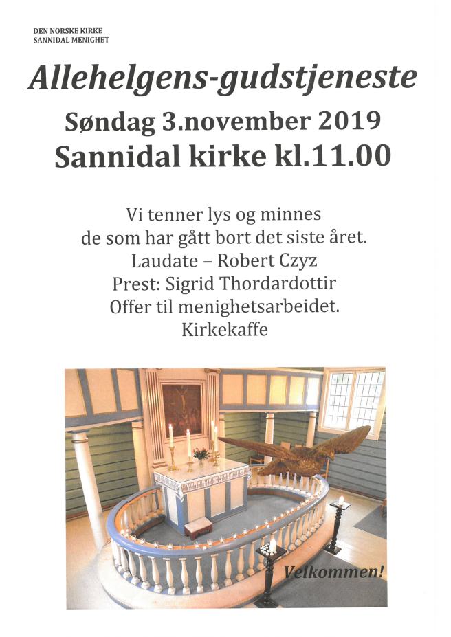 191102 Plakat Sannidal Allehelgen FB